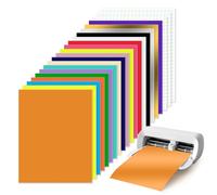 Teppd-Smart Vinyl Permanent Pour Cricut Joy Xtra - 18 Couleurs - Vinyle Adhésif Permanent - Avec 3 Films De Transfert - Autocollant Et Amovible - Pour Traceur De Bricolage - Pour Tasses, Voitures,