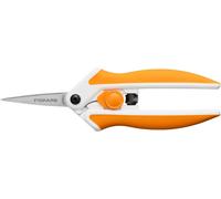 Teppd-Softgrip Ciseaux À Tissu, Avec Micro-Tip, Longueur : 15 Cm, Pour Droitiers Et Gauchers, Lame En Acier Inoxydable/Manche En Plastique, Blanc/Gris, Easy Action, 1070029