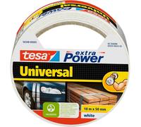 Teppd-Tesa Extra Power Universal Ruban Adhésif Toile - Tenue Extra Forte - Duct Tape Pour Les Réparations, La Fixation, L'étanchéité Et Plus Encore - Blanc - 1 Rouleau - 10 M X 50 Mm
