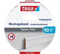Teppd-Tesa Powerbond Adhésif Double Face De Fixation 10 Kg/Mètre*- Ruban Adhésif De Fixation Murale Pour Plâtre Et Papier Peint \U2013 Bande 5 M X 19 Mm