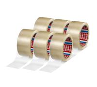 Teppd-Tesapack 4280 Pp Paketband Im 6er Pack - Universal Klebeband Zum Verpacken Von Paketen Und Kartons - Transparent - 6 Rollen Je 66 M X 50 Mm