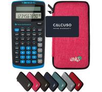 TEPPD-TI-30 ECO RS avec Housse de Protection WYNGS Incluse Rose - Calculatrice Scientifique - Pack de Base