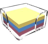 Teppd-Transparent Boîte À Notes Distributeur De Notes Adhésives En Acrylique Organiseur 9 Cm Pour L'école, Le Bureau (B)