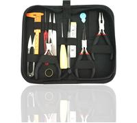 Teppd-Trousse À Outils De Fabrication De Bijoux, Étui À Outils De Réparation De Bijoux De 14 Pièces Avec Pince, Couteau, Ciseaux, Règle Pour Boucle D'oreille, Perles Et Collier Bricolage, Artisanat