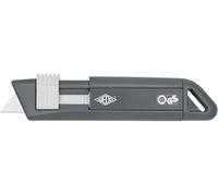 Teppd-Wedo 79810 Safety Cutter Cera-Safeline Compact, Lames En Céramique, Boîtier Plastique Retrait Automatique De La Lame, Anneau De Suspension, Tüv/Gs-Geprüft, Argent/Anthracite/Blanc