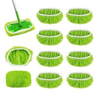 TEPPE-10 Pièces pour Swiffer Chiffons De Sol Humides Et SèChe en Microfibre Kit,25,4x11,5cm RéUtilisables pour Swiffer Sweeper Mop, pour AdaptéEs à Tous Types De Sols