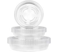 TEPPE-18 PCS Soucoupes pour Plantes, Fleur Plastique Soucoupes Pots Coupelle Pot de Fleur Dessous de Jardinière en Plastique Rond Convient pour Intérieur, Extérieur, Jardin (16/20/26 cm)