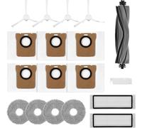 Teppe-18 Pièces Kit D'accessoires Pour Dreame L10s Ultra/ L10 Ultra/Xiaomi X20+, 1 X Brosse Principale, 2 X Filtres Hepa, 4 X Chiffon, 6 X Sacs À Poussière, 4 X Brosses Latérales, 1 X Brosse Nettoyag