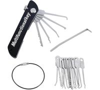 TEPPE-20 in 1 kit crochet kit de crochetage kit crochetage serrure kit crochetage serrure clef passe partout Convient aux débutants et aux professionnels¿Noir¿