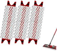 Teppe-3 Pièces Pour Vileda Kit De Remplacement De Vadrouille Pour Sol, Pour Vileda Ultramax/Easy Wring Ensemble De Vadrouille En Microfibre Pièces De Rechange (Rouge 35 X14 Cm)