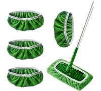 Teppe-4 Pièces Lingettes Reutilisable Pour Swiffer,Balais Nettoyer Sol,Tampon À Vadrouille Réutilisable,Mop Pads En Microfibres Pour Nettoyer Et Frotter Les Sols Secs Ou