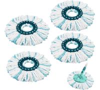 Teppe-4 Pièces Pour Leifheit Serpillière Têtes De Rechange, Compatible Pour Leifheit Clean Twist Disc Mop, Système À Fibres Balai Pour Leifheit Franges De Remplacement, Pour Tous Types De Sols Balai
