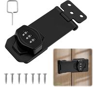 Teppe-4 Pouces Serrure À Combinaison Pour Placard, Verrou Porte Placard Avec Code, Serrure Armoire Métallique Code Pour Portes, Armoires, Fenêtres, Garages Extérieurs, Jardins