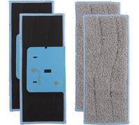Teppe-4pcs Lingettes Pour Robot Laveur, Serpillières Lavables Réutilisables Tissus De Nettoyage De Rechange Tampons Nettoyage Humides Lavables Recharges Chiffons En Microfibre Pad Replacement Pour Je
