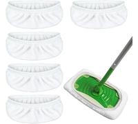 Teppe-5 Pièces Sec/Humide Lingettes Serpillères Pour Swiffer Lingettes Humides, 25.4 X 11.5 Cm Chiffon De Vadrouille Réutilisable Pour Nettoyer La Poussière, Cheveux, Taches Sur Sols De Différents Ma