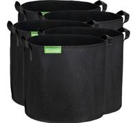 TEPPE-5X Sacs à Plantes 30L en Non tissé Blackline - Ø 35,6cm Hauteur 30,5cm - Noir