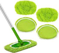 Teppe-6 Chiffons Réutilisables Compatibles Avec Swiffer Sweeper Mop, Lingettes De Sol Sèches/Humides, Lingettes En Chenille, Réutilisable, Convient À Toutes Les Serpillières