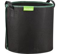 TEPPE-6X Sac à Plantes 30L en Non tissé GREENLINE - Ø 35,6cm Hauteur 30,5cm - Noir/Vert