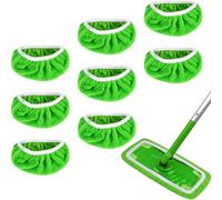 Teppe-8 Chiffons Réutilisables Microfibre Pour Serpillière Sol, Lingettes Compatibles Swiffer Balai Et Mop, Nettoyage Sec Et Humide, 25,4x11,5 Cm Pour Bois, Carrelage, Vinyle