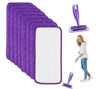 Teppe-8 Pièces Pour Swiffer Wetjet Microfibre Lavable Kit,30x14cm Lingette Balai Pour Swiffer Wetjet, Lingette Pour Swiffer Wetjet Reutilisable, Pour Nettoyer Les Sols Secs, Humides