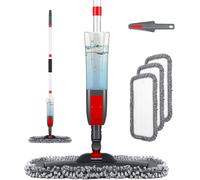 Teppe-Balais Serpillère, Balai Serpillere Professionnel Balai Vaporisateur Spray Mop Pour Stratifié Tuile Céramique Bois Nettoyage Des Sols Avec 3 Tampons Réutilisables, 450ml Flacon