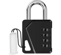 Teppe-Cadenas Code 4 Chiffres, Cadenas À Code En Alliage De Zinc Pas Besoin De Clés, Changez Vous - Même Votre Code À Volonté, Cadenas À Combinaison Pour Casiers, Garages, Portails, Écoles, Noir