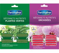 Teppe-Engrais Plantes Vertes Batonnets, X40 & Engrais Orchidées Batonnets, X10