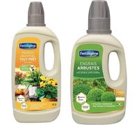Teppe-Engrais Universel Tout Prêt, 1l & Fertiligene Fepo400 Engrais Liquide Arbustes En Pots, Buis Et Bambous 400 Ml - Arbustes Plus Vert En 7 Jours - 400 Ml Jusqu'à 28 L De Solution Diluée