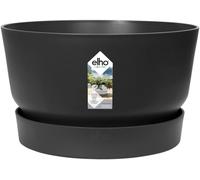 Teppe-Greenville Coupe 33 - Pot De Fleurs Pour Extérieur - Plastique 100% Recyclé - Ø 32.5 X H 19.4 Cm - Noir/Living Noir