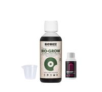 Teppe-Growmania Bio Grow De Biobizz 500 Ml + Échantillon Boost Up + Verre Doseur Biogrow Engrais Organique Pour Croissance Active Idéal Pour Les Jardins Urbains