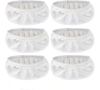 Teppe-Housse Pour Balai Microfibre, Chiffon De Serpillière Microfibre Pour Swiffer Sweeper, 6 Pièces Recharge Pour Balai À Franges, Accessoires Compatibles Avec Swiffer (Blanc 25,4 X 11,5 Cm)