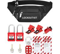 TEPPE-Kit de Consignation Électrique Professionnel, Lockout Kit Comprenant consignation universelle de disjoncteur, étiquette de consignation, cadenas consignation pour l'industrie