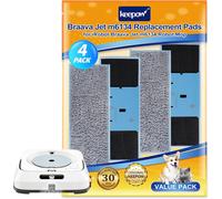 Teppe-Lingette Pour Irobot Braava Jet M6, Lingette Lavable Pour Irobot Braava Jet M6, Lavage Humide Pour Braava Jet Série M, Lot De 4 M6 Accessoires