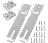 Teppe-Loquet De Porte En Acier Inoxydable,2 Pcs Loquet En Acier Inoxydable Moraillon De Cadenas Verrou Porte Coulissante Pour Chambre À Coucher Patio Jardin Porte Tiroirs Armoire