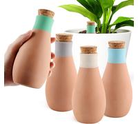 TEPPE-Lot de 4 Grands Pieux D'arrosage des Plantes 400 ML, Auto-arrosantes en Terre Cuite, Convient aux Plantes d'Intérieur et aux Pots de Fleurs de Balcon, Irrigation de la Zone Racinaire