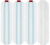 Teppe-Lot De 4 Rechange Kit Pour Vileda H2pro Et O-Cedar H2pro Serpillère Balai À Plat, Serpillères En Microfibre Pour Tous Les Sols Durs Élimine La Saleté Tenace, Lavables Et Réutilisables