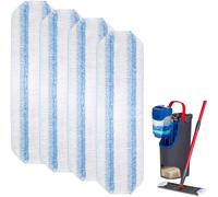 Teppe-Lot De 4 Serpillères De Rechange Pour Vileda H2pro Et O-Cedar H2pro - Microfibre - Élimination De La Saleté Tenace - Lavables Et Réutilisables