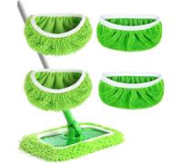Teppe-Lot De 4 Tampons Réutilisables Pour Balai Swiffer Sweeper, Lavables En Microfibre, Serpillières Sèches Et Humides Rechargeables Pour Sols Durs Et Parquets