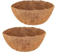 TEPPE-Luter 30cm Lot De 2 Rond Doublure en Fibre De Coco pour Panier Suspendu Doublure De Panier Épaisse Préformée pour Maison Jardin Plante Fleurs Pot De Vigne