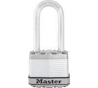 Teppe-Master Lock Cadenas Haute Sécurité [A Clé] [Acier Laminé] [Extérieur] [Anse L] M1eurdlh - Idéal Pour Les Remises, Les Garages, Les Clôtures Et Les Portails 45 Mm - 51 Mm Shackle
