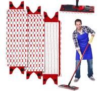 Teppe-Recharge Pour Vileda Balai Microfibre Kit,Tous Types De Sols Compatibles Pour Vileda Ultramax Mop/Ultramax Plus/Easy Wring Ultramax,Elimine 99% Bactéries,Lavable 60°C,Réutilisable Enlevez Tache