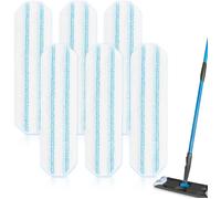 Teppe-Serpillière De Rechange 6 Pcs,Serpillière De Rechange Pour Vileda H2pro Pour O-Cedar H2pro, Lavable En Machine,Réutilisable,Tampons,Peut Être Utilisé Humide Ou Sec