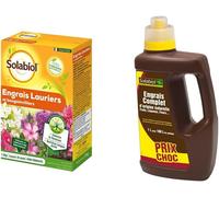 Teppe-Solabiol Solaury15 Engrais Lauriers Et Bougainvilliers 100% Organique Action Longue Durée, 1,5 Kg & Solicomp1 Engrais Complet Liquide 1l - Engrais Universel Utilisable En Agriculture Biolog