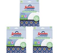 Teppe-Spontex - Serpillère Spécial Carrelage Xxl - 100% Microfibre - Dégraisse Juste Avec De L'eau - Elimine 99% Des Bactéries - Motifs Originaux - Taille Xxl (Lot De 3)