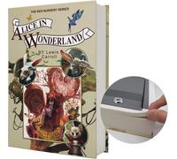 Teppe-Véritable Carnet De Transfert En Papier Sûr Pour Bijoux, Argent Et Argent Liquide, Creux Avec Compartiment Caché, Clé Et Cadenas À Combinaison (Serrure À Clé, Alice)