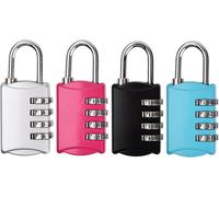 Teppe-Volumoon Lot De 4 Cadenas Code 4 Chiffres, Petit Cadenas A Code Cadenas Code Casier, Cadenas À Combinaison Cadena A Code, Serrure Combinée Pour Casier, Porte De Cave, Porte De Jardin,Garage (4p