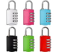 Teppe-Volumoon Lot De 6 Cadenas Code 4 Chiffres, Petit Cadenas A Code Cadenas Code Casier, Cadenas À Combinaison Cadena A Code, Serrure Combinée Pour Casier, Porte De Cave, Porte De Jardin,Garage (6p