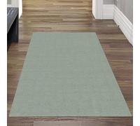 Teppich-Traum Alfombra dormitorio moderno Suave fácil de limpiar Compatible Con Robot Verde Lavable 80 x 150 cm