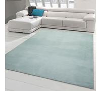 Teppich-Traum Chambre entrée Salle de Bain antidérapant Doux avec Design uni agréable en Bleu 120 x 160 cm