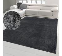 Teppich-Traum Salon Couloir entrée antidérapant Doux avec Design uni agréable en Anthracite 200 x 280 cm